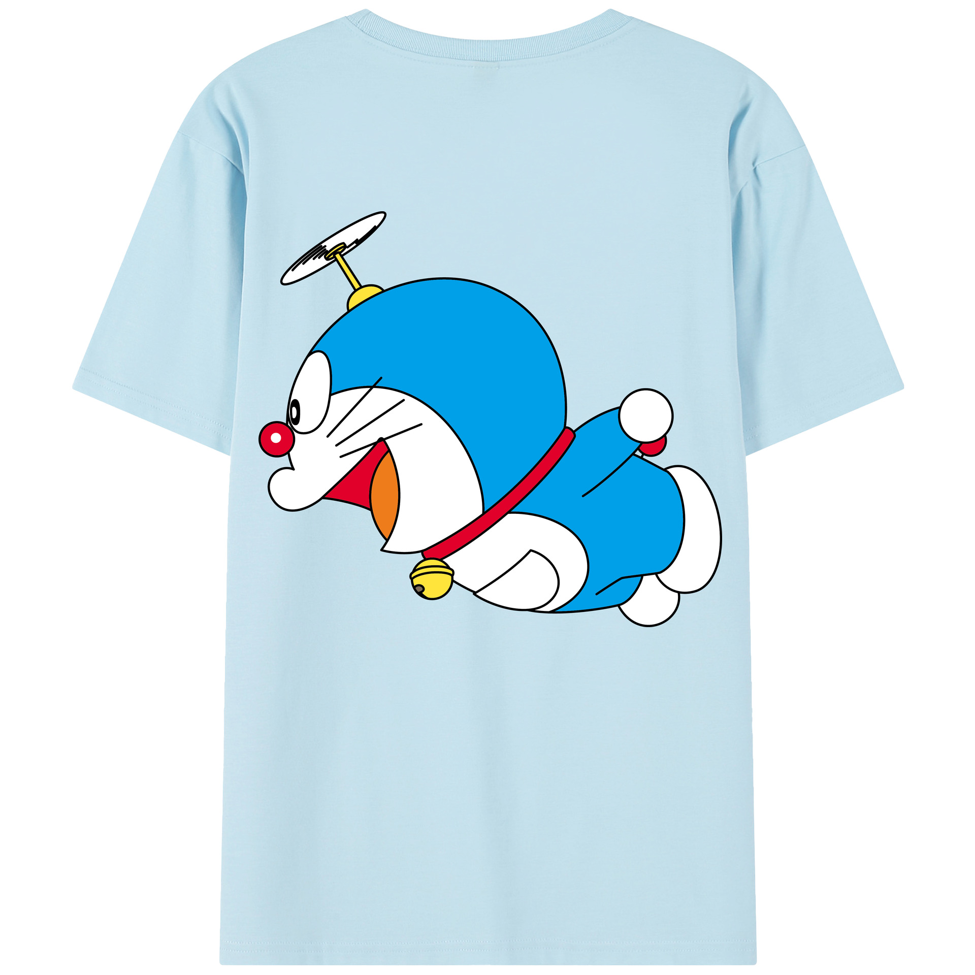 （画像用） ドラえもん Doraemon 綿100％半袖Tシャツ（背面プリント）